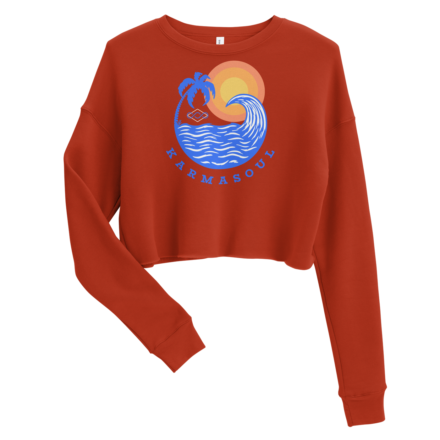 Sunset Wave Women's Cropped Sweatshirt